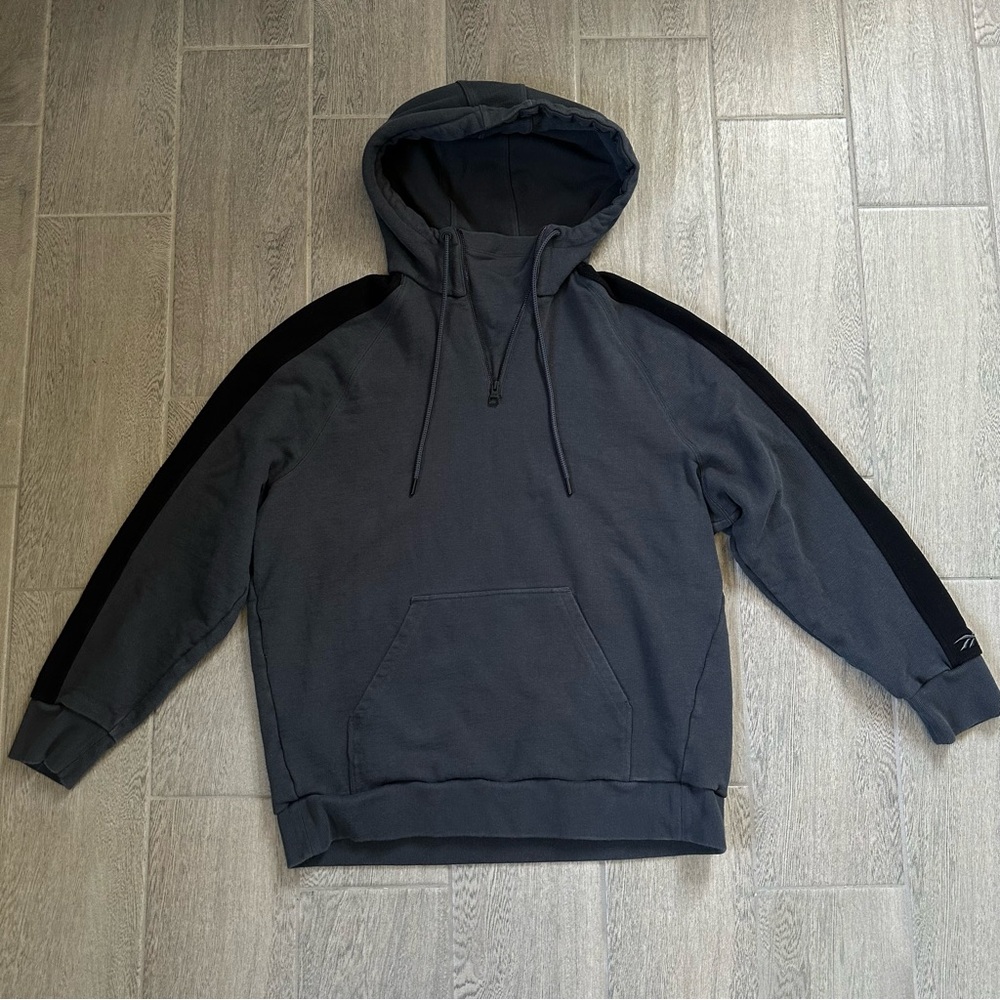 REEBOK x VICTORIA BECKHAM Pullover Hoodie Size XL Half Zip Oversized
